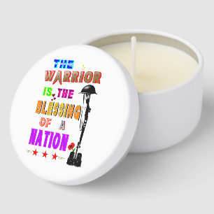 The Warrior Is The Blessing Of A Nation Mini Candle Favors