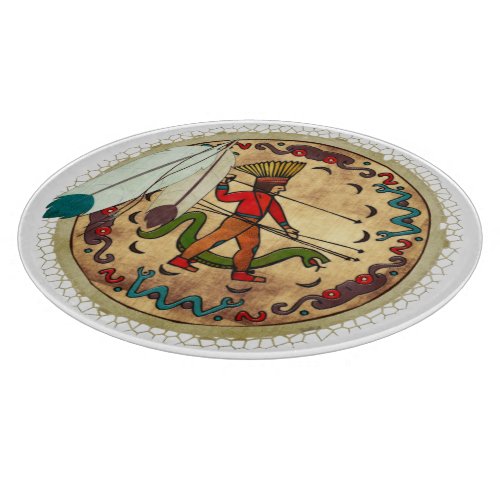 The Warrior Native American Folk Art Cutting Board