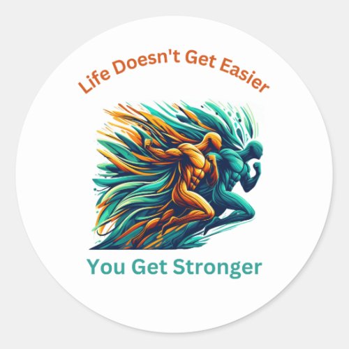 The Warrior Within Get Stronger Classic Round Sticker