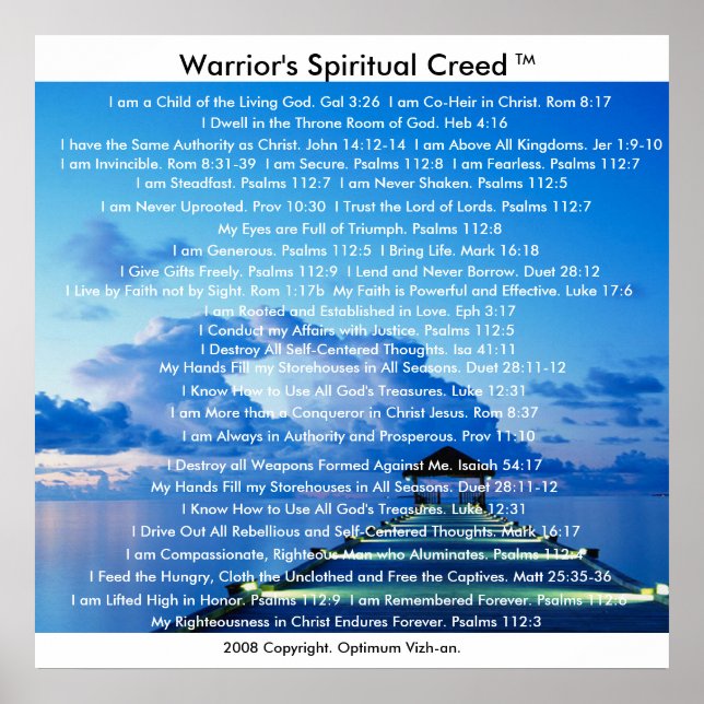 The Warriors Creed by WarriorsCreed Poster (Front)