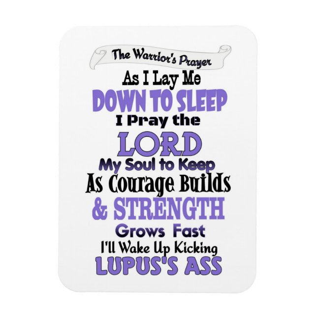 The Warrior's Prayer...Lupus Magnet (Vertical)