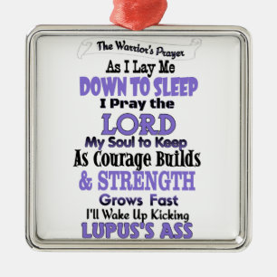 The Warrior's Prayer Lupus Metal Ornament
