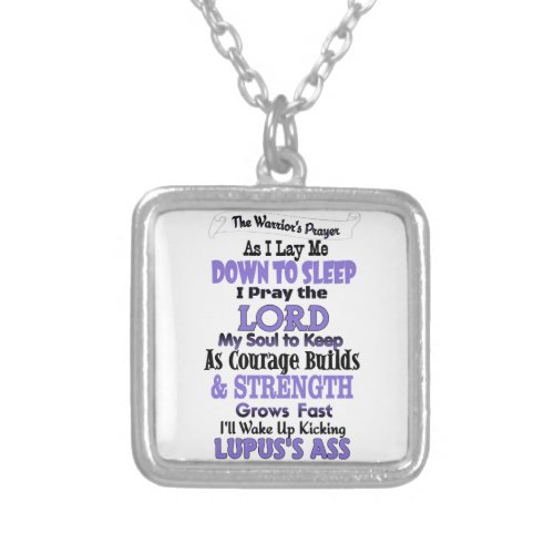 The Warriors Prayer  Lupus Silver Plated Necklace