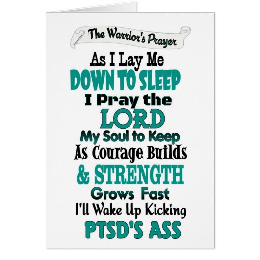 The Warrior's Prayer...PTSD Cards (Front)