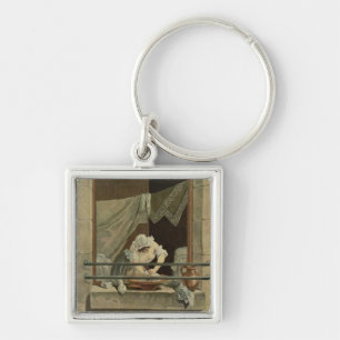 The Washerwoman, engraved by J. Laurent Julien (c1 Keychain