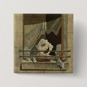 The Washerwoman, engraved by J. Laurent Julien (c1 Pinback Button
