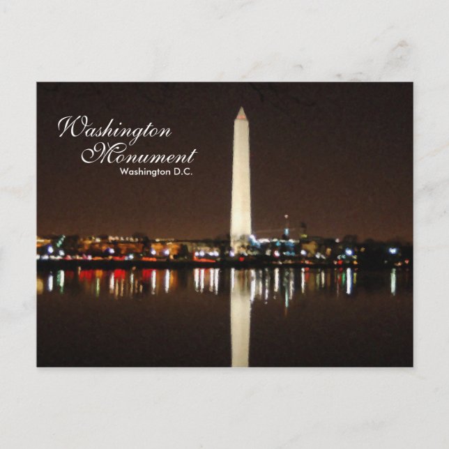 The Washington Monument Postcard (Front)