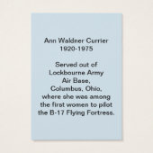 The WASP Ann Waldner Trading Card (Back)