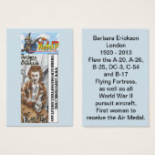 The WASP Barbara Erickson Trading Card (Front & Back)