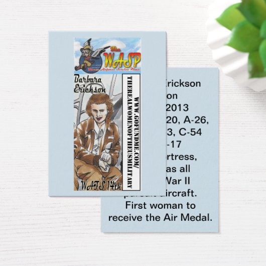 The WASP Barbara Erickson Trading Card (Desk)