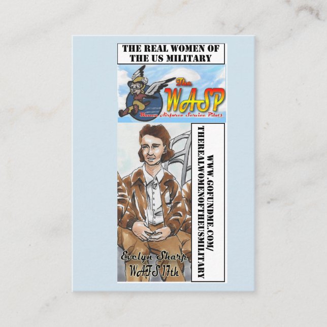 The WASP Evelyn Sharp Trading Card (Front)