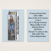 The WASP Frances Green Trading Card (Front & Back)
