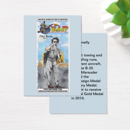 The WASP Lillian Yonally trading card (Desk)