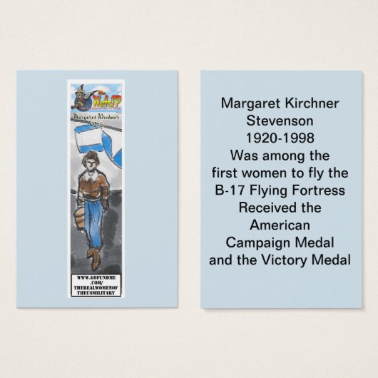 The WASP Margaret Kirchner Trading Card (Front & Back)