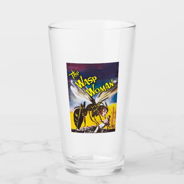 The wasp woman beer glass (Front)