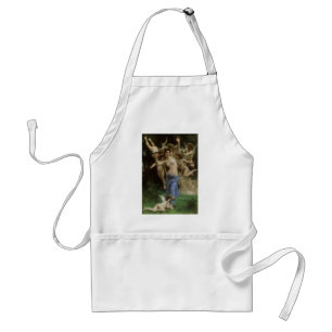 The Wasp's Nest by William Adolphe Bouguereau Adult Apron