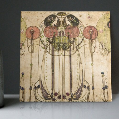 The Wassail Mackintosh Art Deco Wall Decor 23 Ceramic Tile