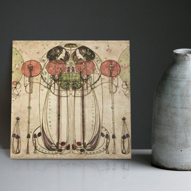 The Wassail Mackintosh Art Nouveau Wall Decor Cera Ceramic Tile (Creator Uploaded)