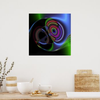 The Watcher Colorful Abstract Eyes Poster by Gingezel at Zazzle