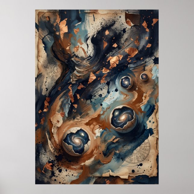 The Watchers Beneath the Ember Spiritual Wall Art (Front)