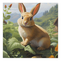 The Watchful Countryside Rabbit