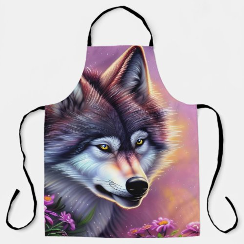 The Watchful Eye of the Wolf Apron