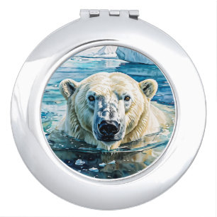 The Watchful Ice Guardian Compact Mirror
