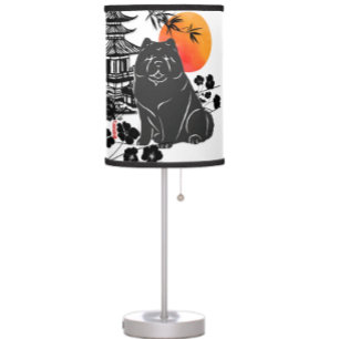 THE WATCHFUL ONE smooth chow Folded Greeting Card Table Lamp