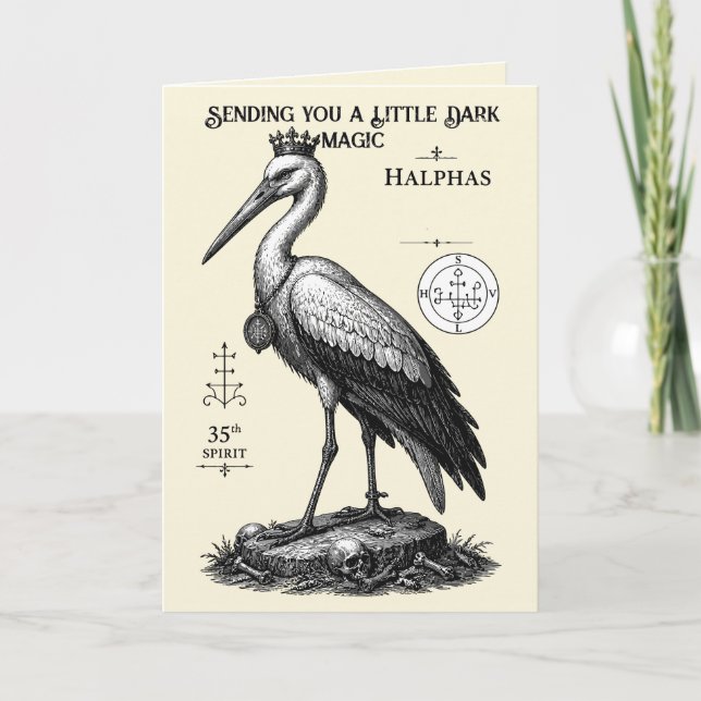 The Watchful Stork of Halphas Card (Front)