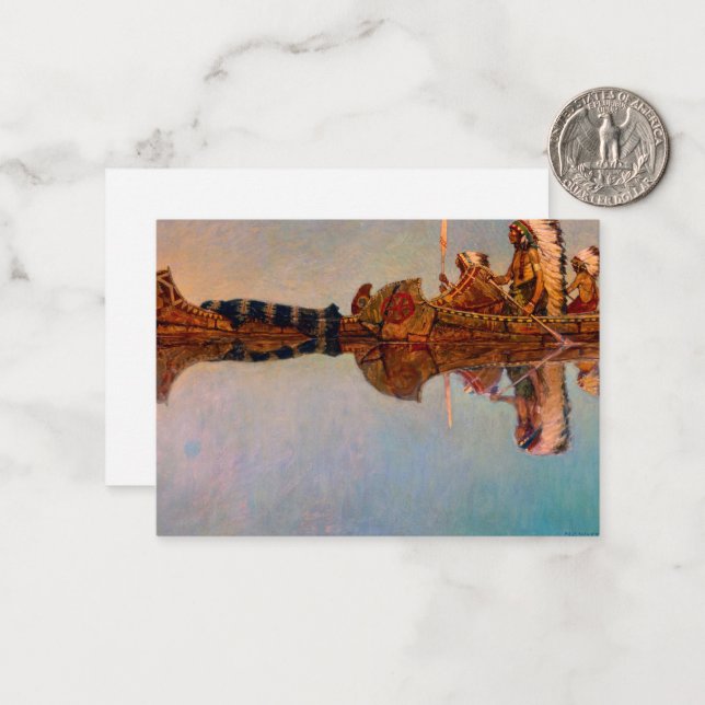 The Water Burial by Newell Convers Wyeth Note Card (Front/Back In Situ)