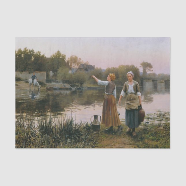 The Water Carriers by Daniel Ridgway Knight Tissue Paper (Front)
