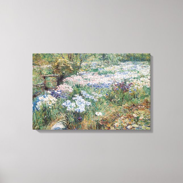 The Water Garden Childe Hassam Fine Art Canvas Print (Front)