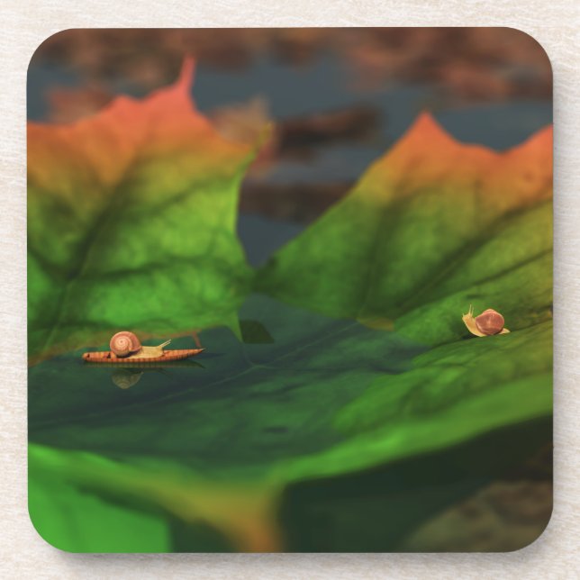 The Water Is Wide Cork Coasters (Front)