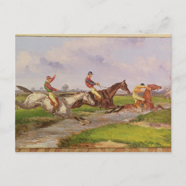 The Water Jump: the Autumn Steeplechase at Ballara Postcard (Front)