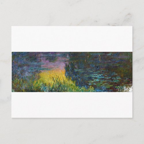 The Water Lilies _ Setting Sun Claude Monet 1916 Postcard