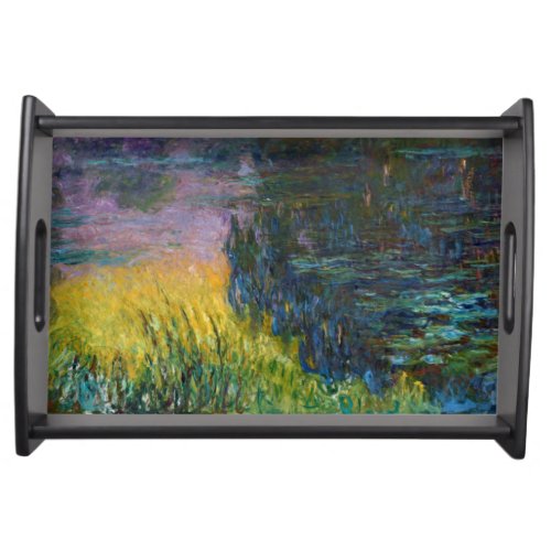 The Water Lilies _ Setting Sun Claude Monet 1916 Serving Tray