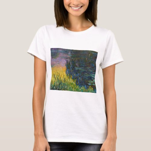 The Water Lilies _ Setting Sun Claude Monet 1916 T_Shirt