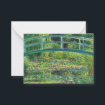 The Water-Lily Pond, 1899 by Claude Monet Note Card<br><div class="desc">Claude Monet - The Water-Lily Pond,  1899. Oscar-Claude Monet was a French painter and founder of impressionist painting who is seen as a key precursor to modernism,  especially in his attempts to paint nature as he perceived it.</div>