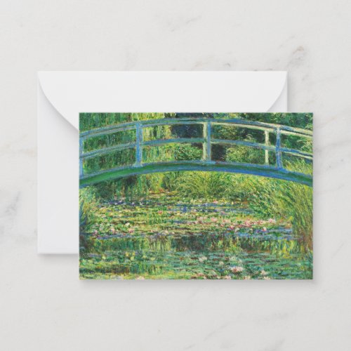 The Water_Lily Pond 1899 by Claude Monet Note Card