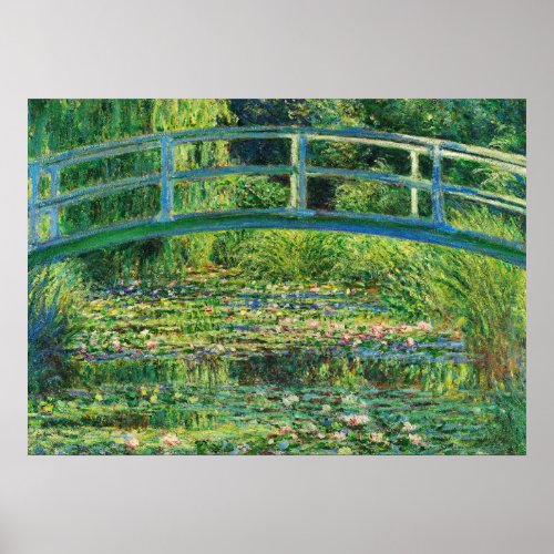 The Water_Lily Pond 1899 by Claude Monet Poster