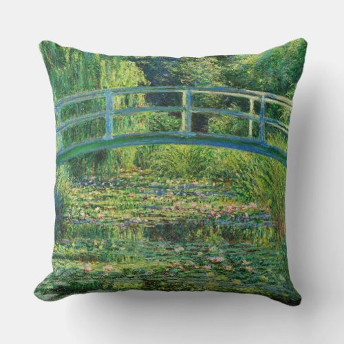 The Water_Lily Pond 1899 by Claude Monet Throw Pillow