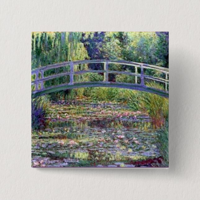 The Water Lily Pond by Claude Monet Button (Front)
