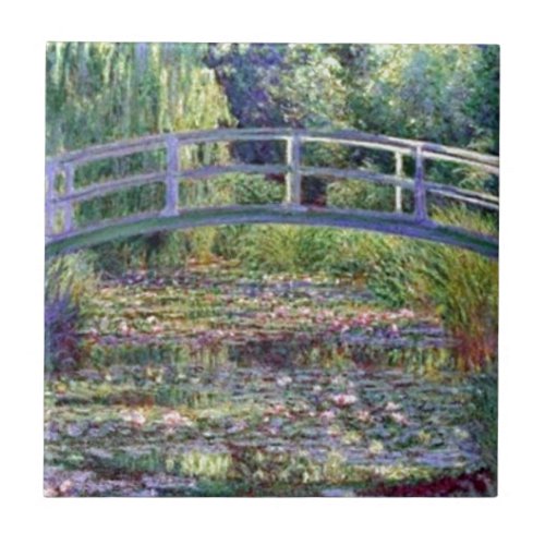The Water Lily Pond by Claude Monet Ceramic Tile