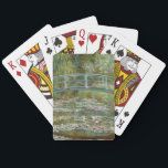 The Water-Lily Pond | Claude Monet Poker Cards<br><div class="desc">The Water-Lily Pond (1899) by French Impressionist artist Claude Monet. Original fine art painting depicts a garden landscape with water lilies under the Japanese bridge. 

Use the design tools to add custom text or personalize the image.</div>