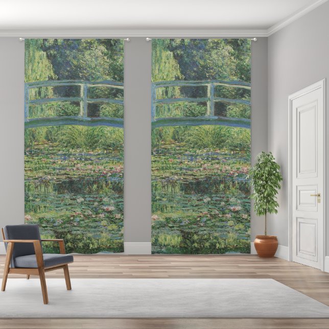 The Water-Lily Pond, Landscape Oil Painting, Monet Blackout Curtains (Wide)