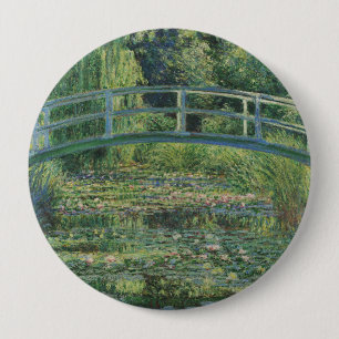 The Water-Lily Pond, Landscape Oil Painting, Monet Button