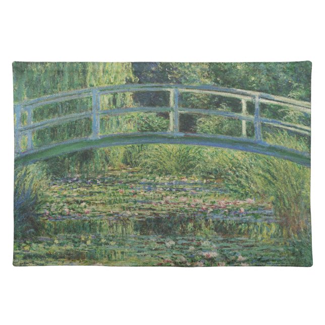 The Water-Lily Pond, Landscape Oil Painting, Monet Cloth Placemat (Front)