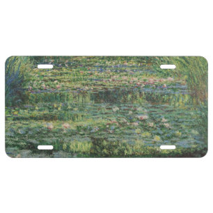 The Water-Lily Pond, Landscape Oil Painting, Monet License Plate