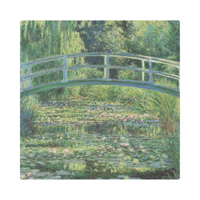 The Water-Lily Pond, Landscape Oil Painting, Monet Metal Print (Front)