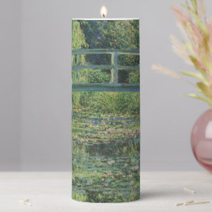 The Water-Lily Pond, Landscape Oil Painting, Monet Pillar Candle